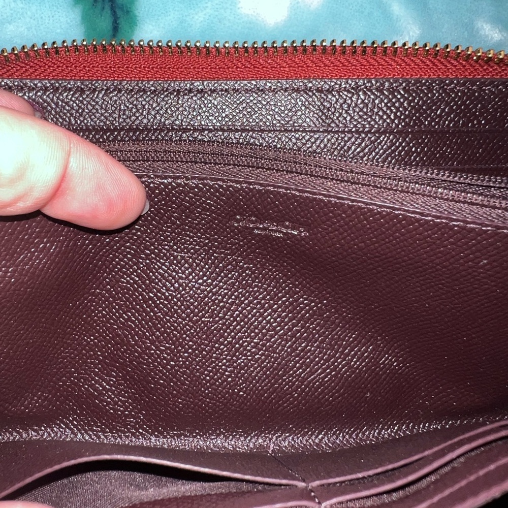 Coach Authentic Wallet. Red Sparkle With Gold Har… - image 4